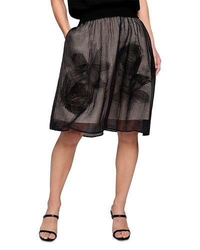 Nic+zoe Nic+Zoe Embroidered Mesh Skirt