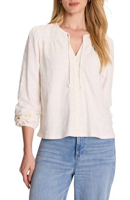 NIC+ZOE NIC+ZOE Embroidered Poet Top