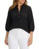 NIC+ZOE NIC+ZOE Eyelet Ruffle Neck Top - 1