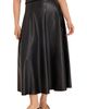 NIC+ZOE NIC+ZOE Faux Leather Seamed Midi Skirt - 1