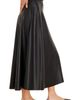 NIC+ZOE NIC+ZOE Faux Leather Seamed Midi Skirt - 3