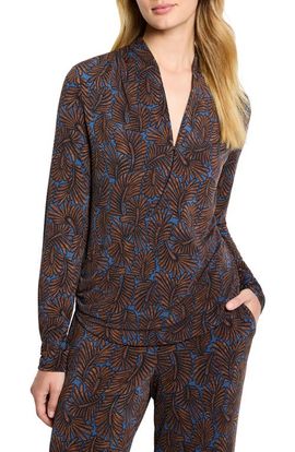NIC+ZOE NIC+ZOE Feather Fern Faux Wrap Top