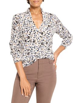Nic+zoe Nic+Zoe Femme Cheetah Shawl Collar Sweater
