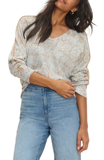 NIC+ZOE NIC+ZOE Impressions Tipped V-Neck Sweater