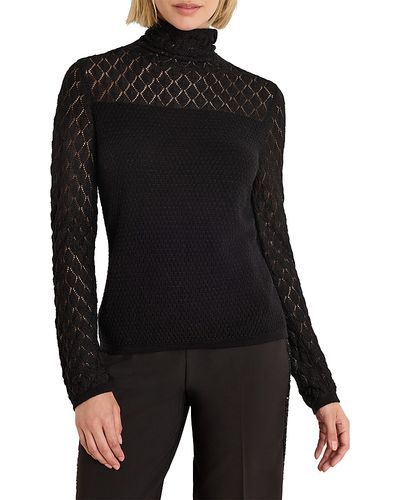 Nic+zoe Nic+Zoe Knit Lace Sweater