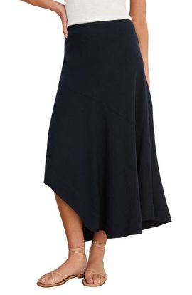 NIC+ZOE NIC+ZOE Long Engagement Rumba Linen Blend Skirt