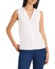 Nic+zoe Nic+Zoe Mixed Media Split Neck Sleeveless Top - 1