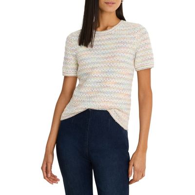 NIC+ZOE NIC+ZOE Palette Mix Cotton Blend Sweater Top
