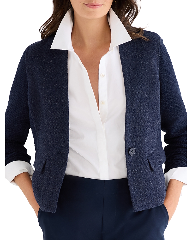 Nic+zoe Nic+Zoe Petites Weave Mix Collarless Jacket