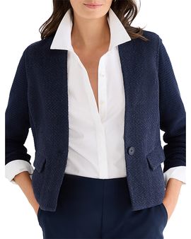 Nic+zoe Nic+Zoe Petites Weave Mix Collarless Jacket