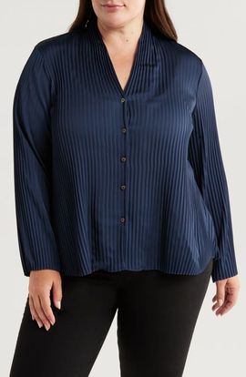 NIC+ZOE NIC+ZOE Pleat Satin Shirt