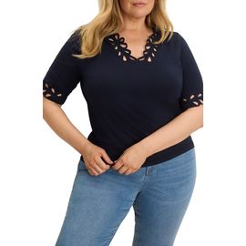 NIC+ZOE NIC+ZOE Rococo Edge Knit Shirt