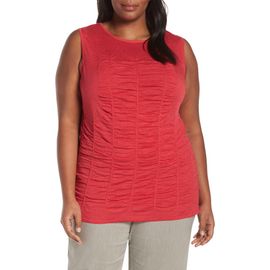 NIC+ZOE NIC+ZOE Ruched Sleeveless Sweater