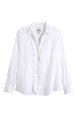 NIC+ZOE NIC+ZOE Ruffle Cotton Shirt