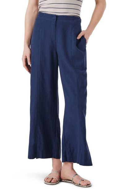 NIC+ZOE NIC+ZOE Rumba Park Wide Leg Crop Organic Linen Blend Pants