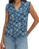 NIC+ZOE NIC+ZOE Shibori Print Ruffle Sleeveless Top - 1