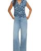 NIC+ZOE NIC+ZOE Shibori Print Ruffle Sleeveless Top - 4