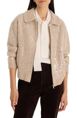 NIC+ZOE NIC+ZOE Shimmer Sequin Knit Jacket