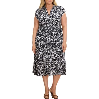 NIC+ZOE NIC+ZOE Sonni Leopard Sketch Midi Dress