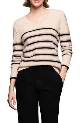 NIC+ZOE NIC+ZOE Sparkle Stripe Cashmere & Cotton Blend Sweater