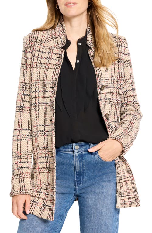NIC+ZOE NIC+ZOE Stitchy Plaid Knit Blazer