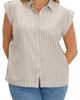 NIC+ZOE NIC+ZOE Stripe Cotton & Linen Blend Button-Up Resort Shirt - 1