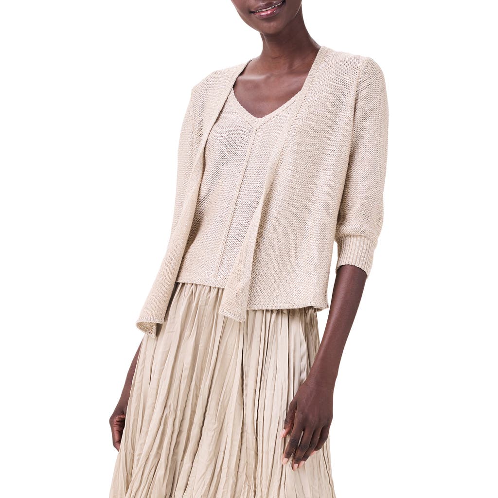NIC+ZOE NIC+ZOE Subtle Sparkle 4-Way Cotton Blend Cardigan