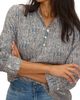 NIC+ZOE NIC+ZOE Sun Speckle Ruffle Neck Top - 4