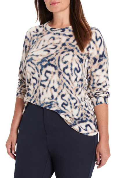 NIC+ZOE NIC+ZOE Supersoft Blurry Leaf Print Sweater
