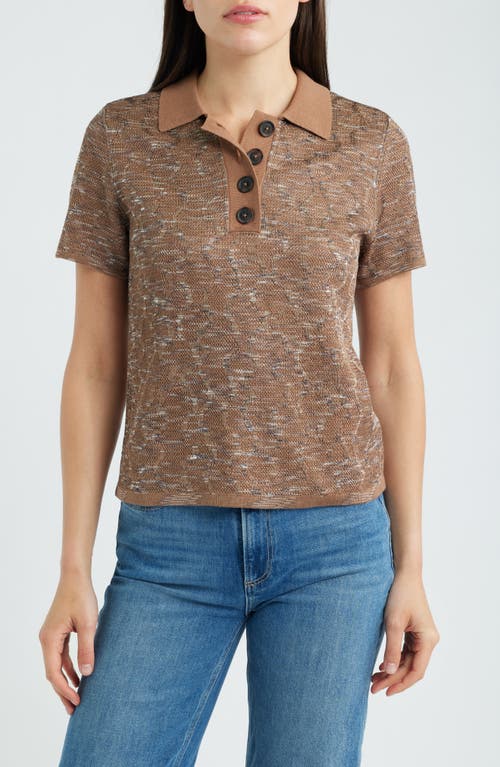 NIC+ZOE NIC+ZOE Swirl Jacquard Polo Sweater