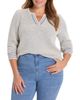 NIC+ZOE NIC+ZOE Textured Split Neck Sweater - 1