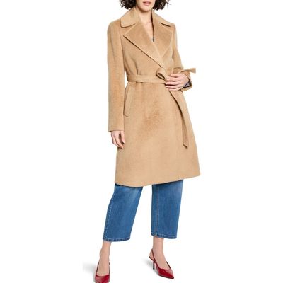 NIC+ZOE NIC+ZOE Wool Blend Belted Wrap Coat