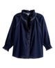 NIC+ZOE NIC+ZOE Zigzag Stitch Crinkle Cotton Button-Up Shirt - 5