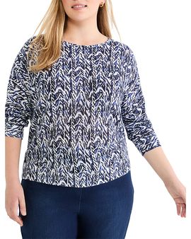 Nic+zoe Plus Nic+Zoe Plus Crosshatch Sweater