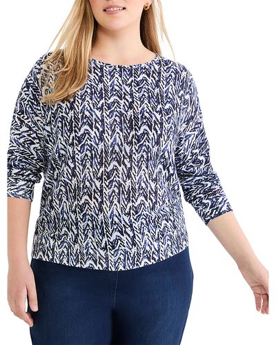 Nic+zoe Plus Nic+Zoe Plus Crosshatch Sweater