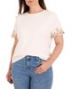 Nic+zoe Plus Nic+Zoe Plus Deco Sleeve Cotton Tee - 1