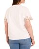Nic+zoe Plus Nic+Zoe Plus Deco Sleeve Cotton Tee - 2