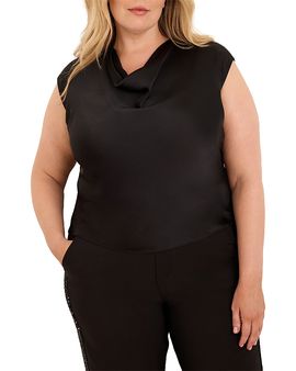 Nic+zoe Plus Nic+Zoe Plus Drape Neck Day Gloss Tee
