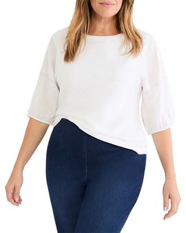 Nic+zoe Plus Nic+Zoe Plus Elbow Sleeve Top