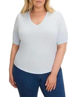 Nic+zoe Plus Nic+Zoe Plus Elbow Sleeve V Neck Top