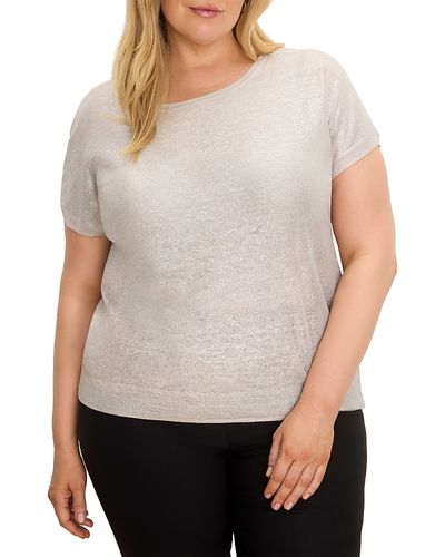 Nic+zoe Plus Nic+Zoe Plus Glazed Featherknit Sweater