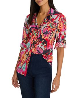 Nic+zoe Plus Nic+Zoe Plus Kauai Garden Crinkle Shirt