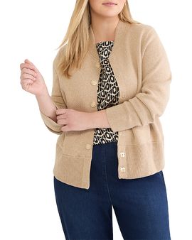 Nic+zoe Plus Nic+Zoe Plus Knit Bomber Snap Jacket