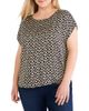 Nic+zoe Plus Nic+Zoe Plus Lacy Diamonds Day Gloss Woven Tee - 1
