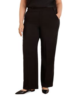 Nic+zoe Plus Nic+Zoe Plus Lenox Sleek Stretch Sequin Tuxedo Pants