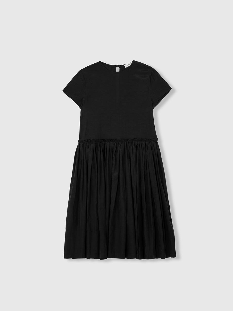 NIEEH BACKLESS SHEER DRESS_BLACK