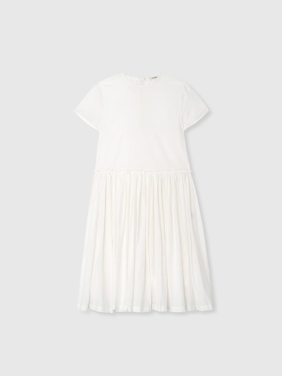 NIEEH BACKLESS SHEER DRESS_WHITE