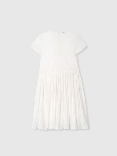 NIEEH BACKLESS SHEER DRESS_WHITE