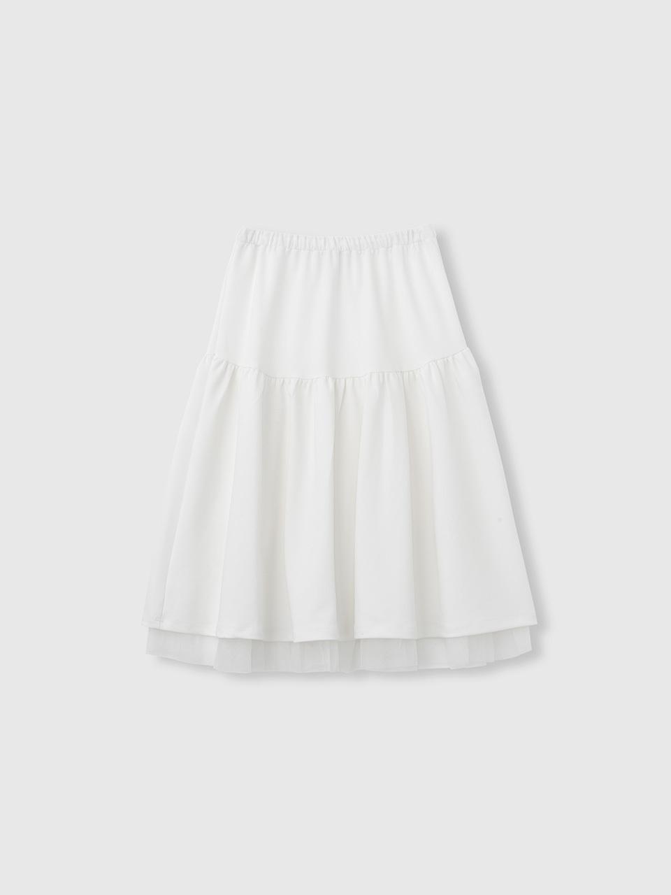 NIEEH Block Pattern WHITE Skirt