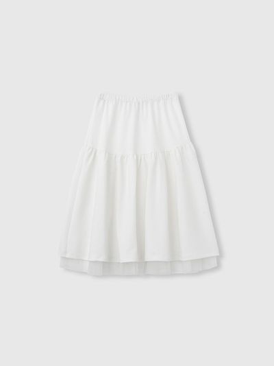 NIEEH Block Pattern WHITE Skirt